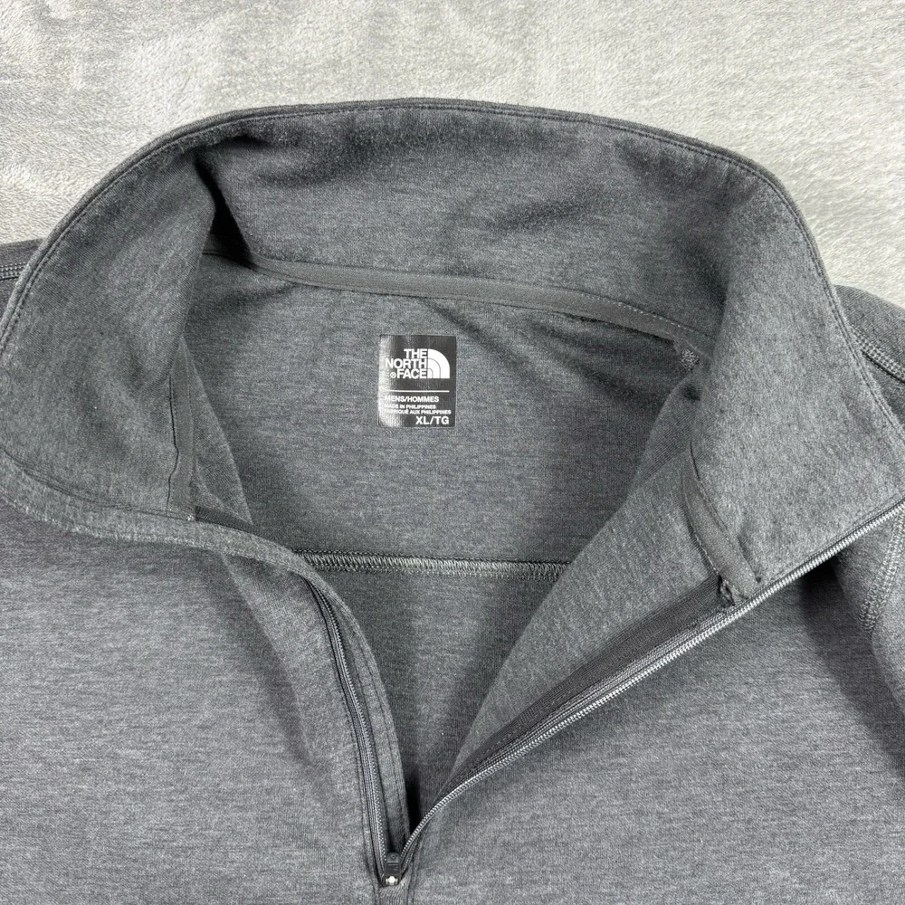 The North Face  1/4 Zip‎ Pullover Men's XL Grey Fleece Mock Neck Jacket Outdoors